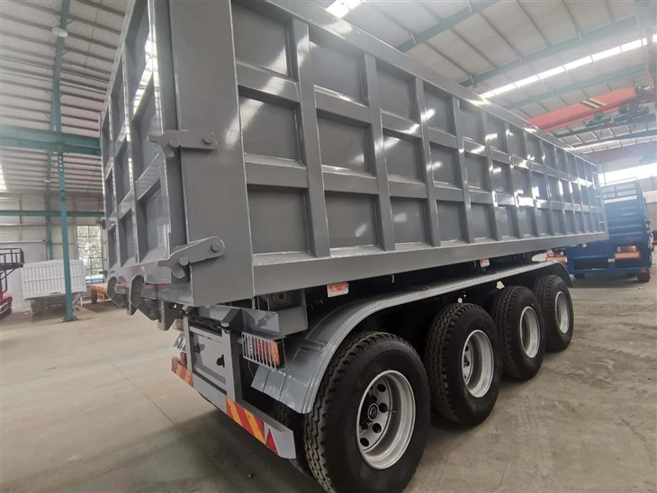 4 Axles 42 CBM Rear Dump Trailer high quality